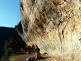 Rock climbing at Cantobre - Castel de Cantobre G&icirc;tes, Aveyron, France