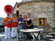 The local band visits - Castel de Cantobre G&icirc;tes, Aveyron, France