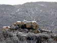 Winter in Cantobre (the snow usually only lasts a day or two) - Castel de Cantobre G&icirc;tes, Aveyron, France