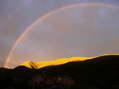 A rainbow over Cantobre - Castel de Cantobre G&icirc;tes, Aveyron, France