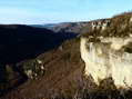The Dourbie river turning the corner before Cantobre, disappearing into the distance towards Millau - Castel de Cantobre G&icirc;tes, Aveyron, France