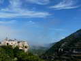 View of Cantobre from the Tr&eacute;vezel valley - Castel de Cantobre G&icirc;tes, Aveyron, France