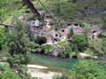 The hamlet of la Croze in the Tarn Gorge - Castel de Cantobre G&icirc;tes, Aveyron, France