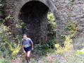 Finally appearing underneath the bridge - Castel de Cantobre G&icirc;tes, Aveyron, France