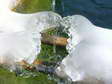 Ice formations in Cantobre - Castel de Cantobre G&icirc;tes, Aveyron, France