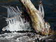 Ice formations in Cantobre - Castel de Cantobre G&icirc;tes, Aveyron, France