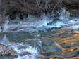 Ice formations in Cantobre - Castel de Cantobre G&icirc;tes, Aveyron, France