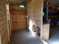 Inside the coop looking through the door into the shed - Castel de Cantobre G&icirc;tes, Aveyron, France